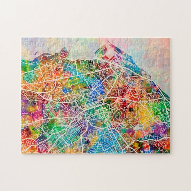 Puzzle Plan de ville de ville d'Edimbourg (Horizontal)