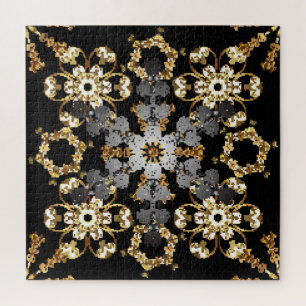 Puzzle Plan d'or : Décor Floral Est