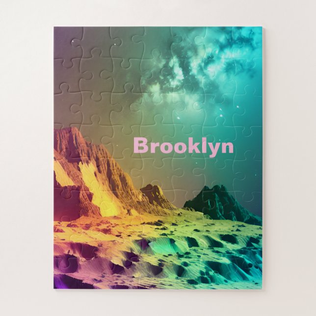 Puzzle Planète cosmique Indigo sous l'univers Extraordina (Vertical)