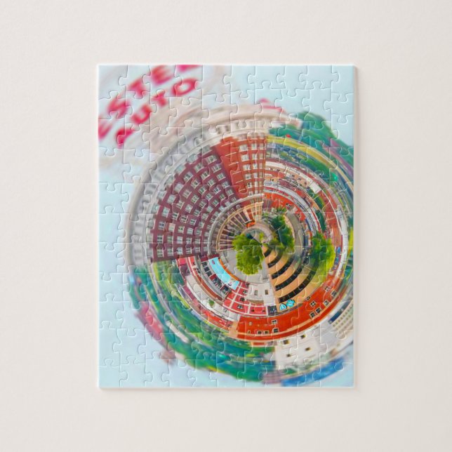 Puzzle Planète minuscule Kansas City de construction (Vertical)