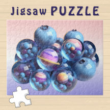 Planètes en verre pastel Cosmic Blueberry - 