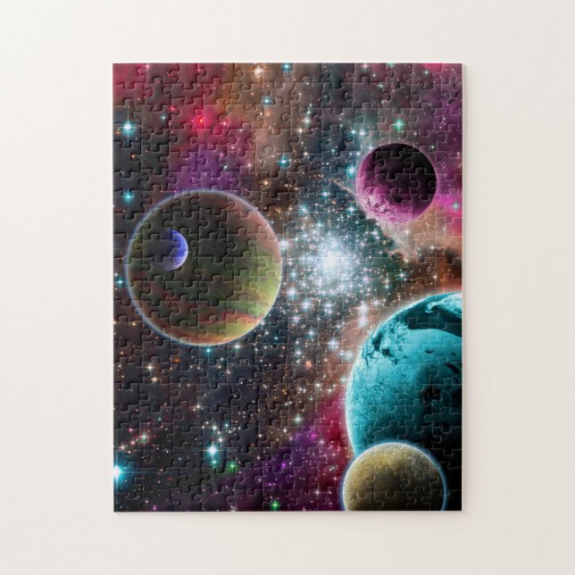 Puzzle Planètes Étoiles Galaxie (Vertical)