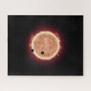 Puzzle Planètes Transitant Red Nwarf Star Dans Trappist-1