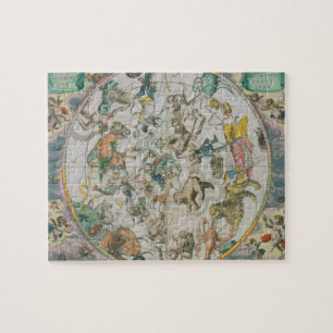 Puzzle Planisphere céleste montrant les signes du Zod