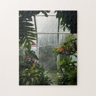 Puzzle Plantes à l'intérieur de la serre le jour des plui