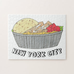 Puzzle Plaque de poulet et de riz NYC Halal Panier Alimen