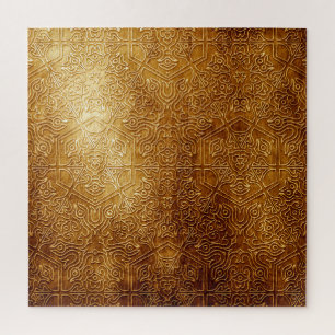 Puzzle Plaque métallique ornée classique