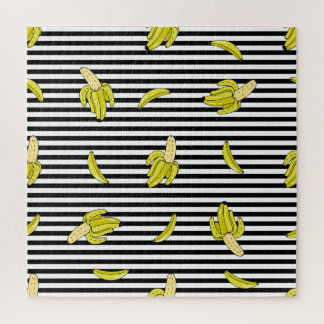 Puzzle Plaques de banane de dessin animé : style rétro.