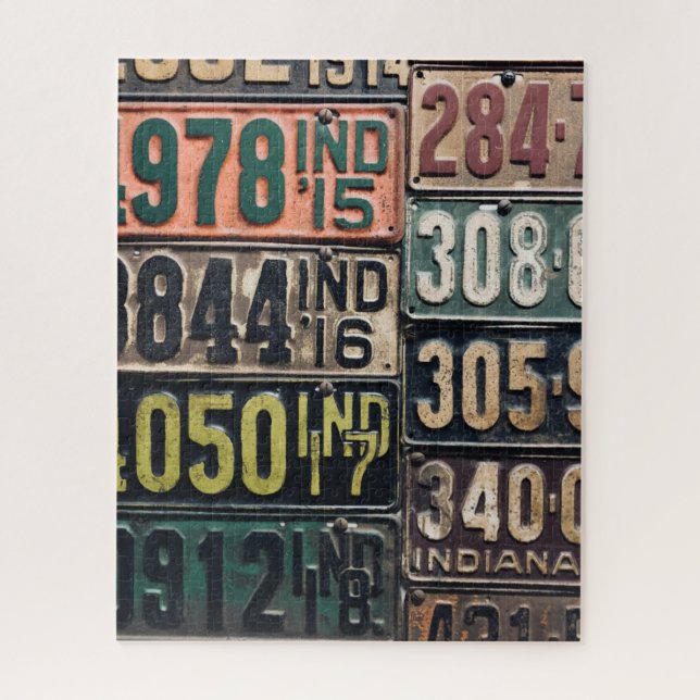 Puzzle Plaques de licence vintages (Vertical)