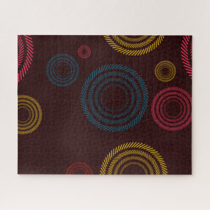 Puzzle Playful, coloré, tendance, cercles rayés cool
