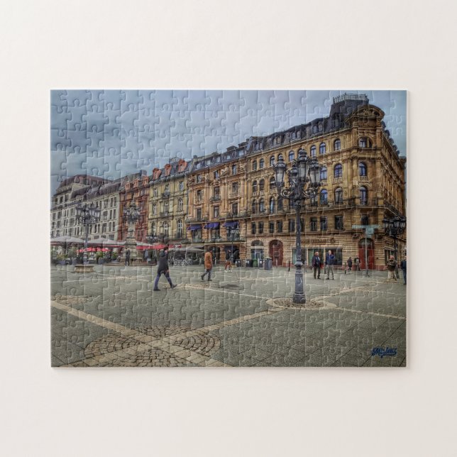 Puzzle "Plaza urbana - Frankfurt clásica" (Horizontal)