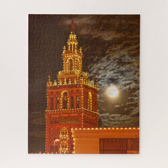 Puzzle Pleine lune et Giralda Tower, Kansas City, Missour (Vertical)