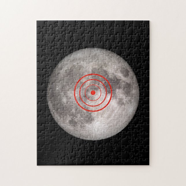 Puzzle Pleine lune NASA image cible pratique parodie (Vertical)
