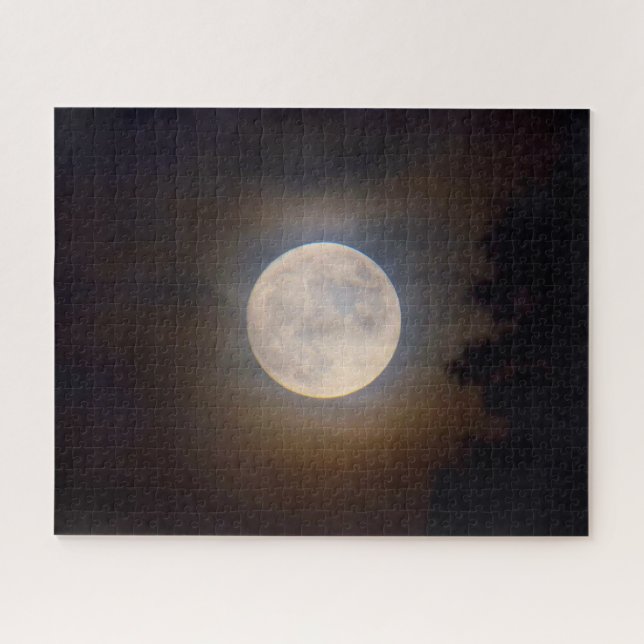Puzzle Pleine lune traversant les nuages - 16x20 (Horizontal)