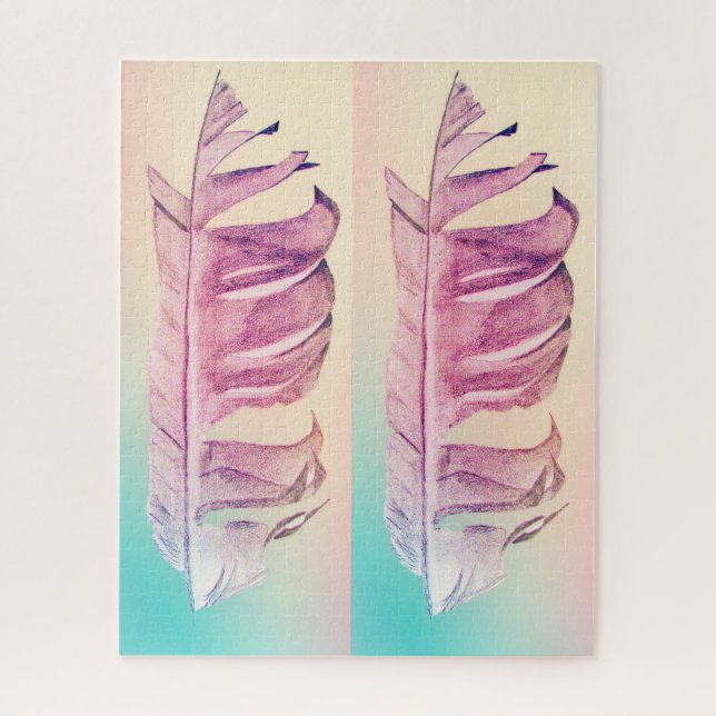Puzzle Plumes art funky coloré stimulant (Vertical)