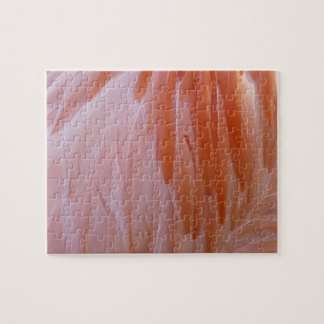 Puzzle Plumes de Flamant rose dans les tons roses (Horizontal)