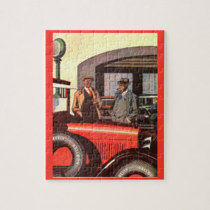 Puzzle Pneu Kelly-Springfield 1927 et deux hommes avec ci