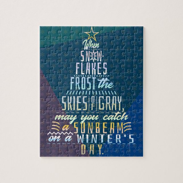 Puzzle Poème de flocons de neige d'arbre de Noël de (Vertical)