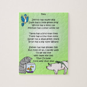Puzzle Poème pour animaux