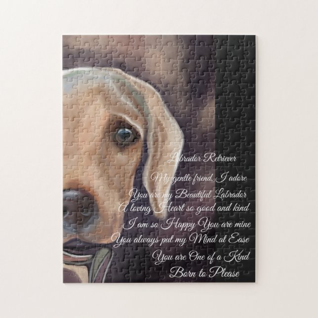 Puzzle Poésie du Labrador Retriever (Vertical)