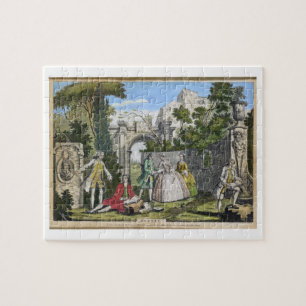 Puzzle Poésie, pub. par Robert Sayer (fl.1750-80) c.1750