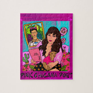 Puzzle poète rose Chicana