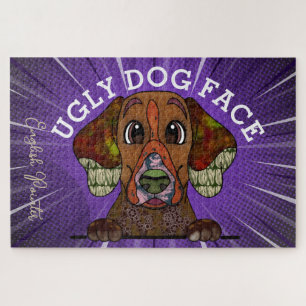 Puzzle Pointeur anglais laide visage de chien 1000 pièce