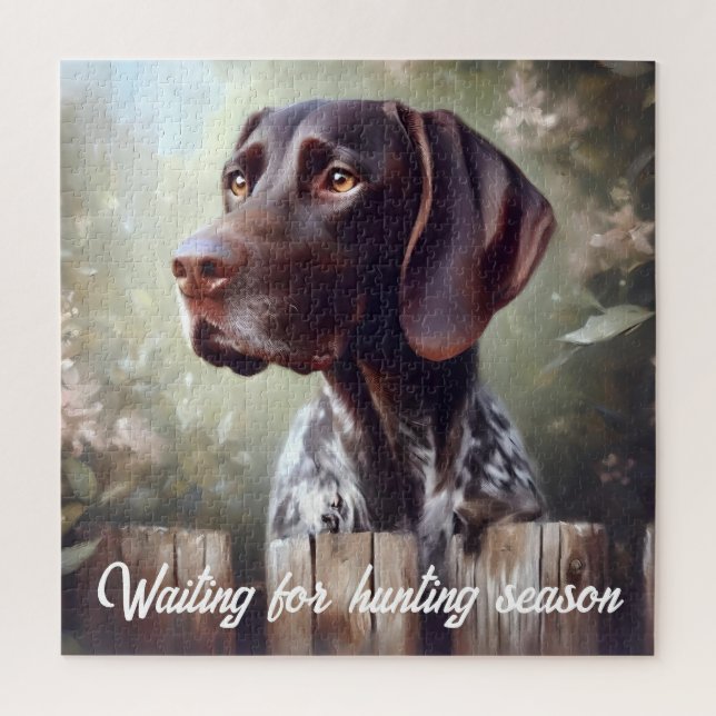 Puzzle Pointeur Shorthair allemand en attente (Vertical)