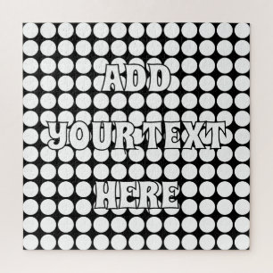 Puzzle Points blancs minimaux sur fond noir uni