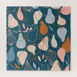 Puzzle Poire élégante : Motif noir scandinave