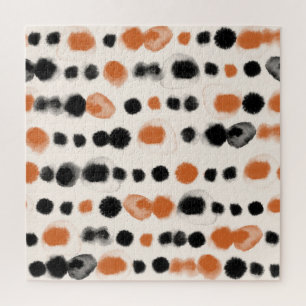 Puzzle Pois Abstraits : Géométrie aquarelle.