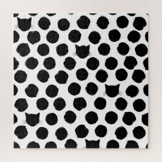 Puzzle Pois avec Visages de chat : Jouer Vintage.