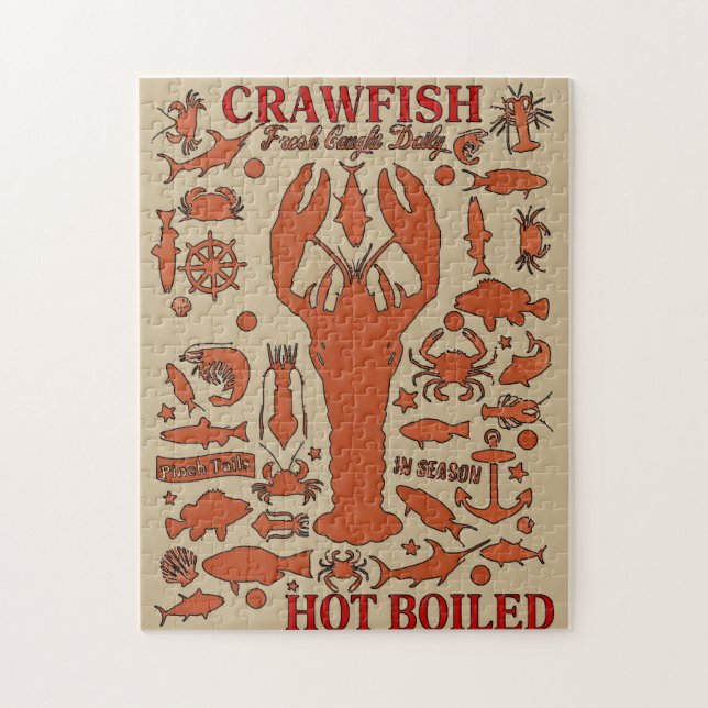 Puzzle Poisson à la coque en bois (Vertical)