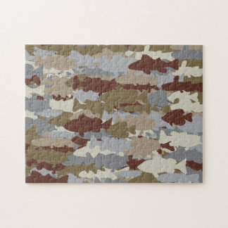 Puzzle Poisson Camouflage Brown
