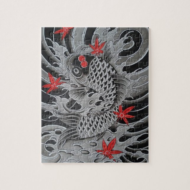 Puzzle Poisson japonais Koi (Vertical)