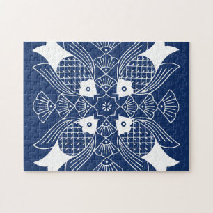 Puzzle Poisson sous-marin avec Arrière - plan bleu