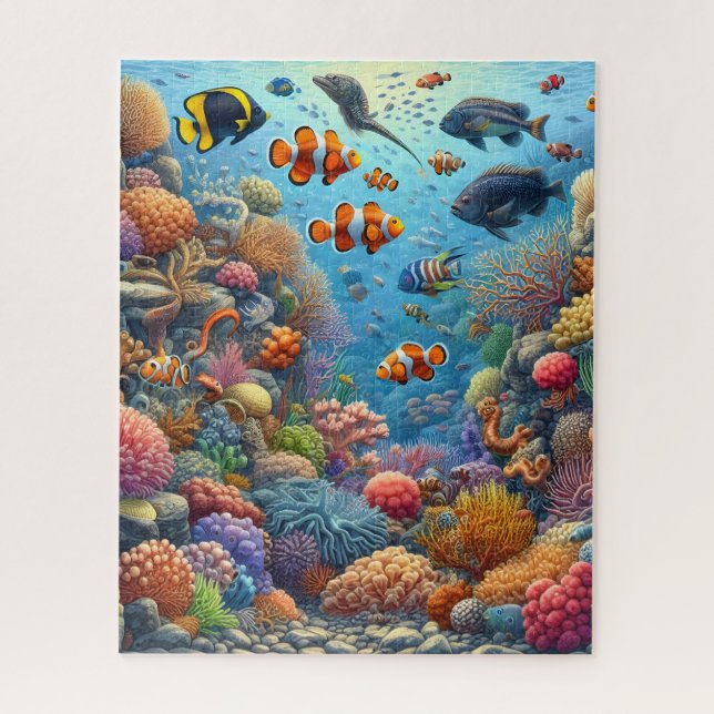Puzzle Poisson sous-marin tropical (Vertical)