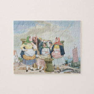 Puzzle Poissonnerie par la mer, c.1860 (huile sur la