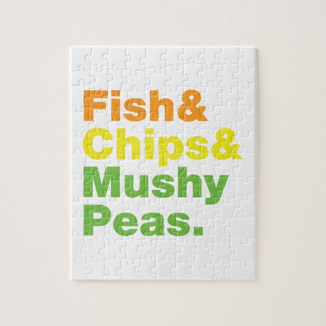 Puzzle Poissons & Chips & Pois Musqués. (Vertical)