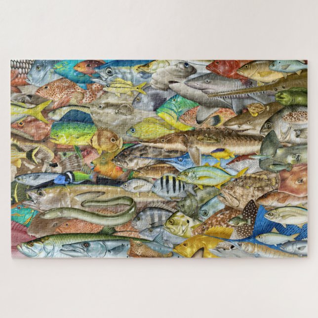 Puzzle Poissons de l'Atlantique et du golfe du Mexique Pu (Horizontal)