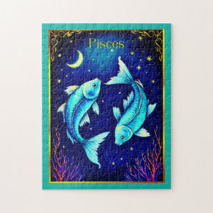 Puzzle Poissons du zodiaque nageant dans les eaux cosmiqu