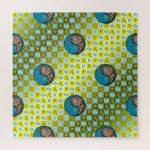 Puzzle Poissons & Singe de terre