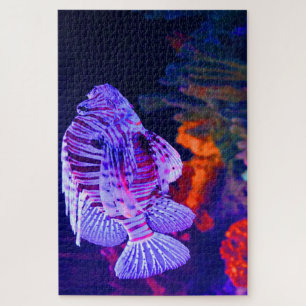 Puzzle Poissons tropicaux dans un aquarium.