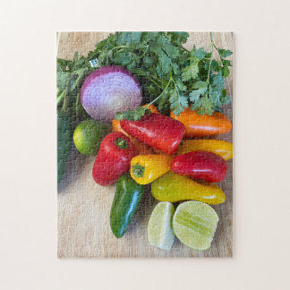 Puzzle Poivrons, Cilantro, Alimentation d'oignons
