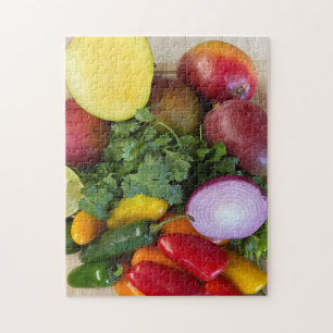 Puzzle Poivrons, Cilantro, Alimentation d'oignons