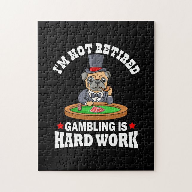 Puzzle Poker Je Ne Suis Pas Retraité (Vertical)