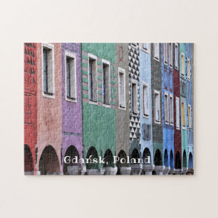 Puzzle Polska Pologne Gdańsk Vieille ville vintage Pologn