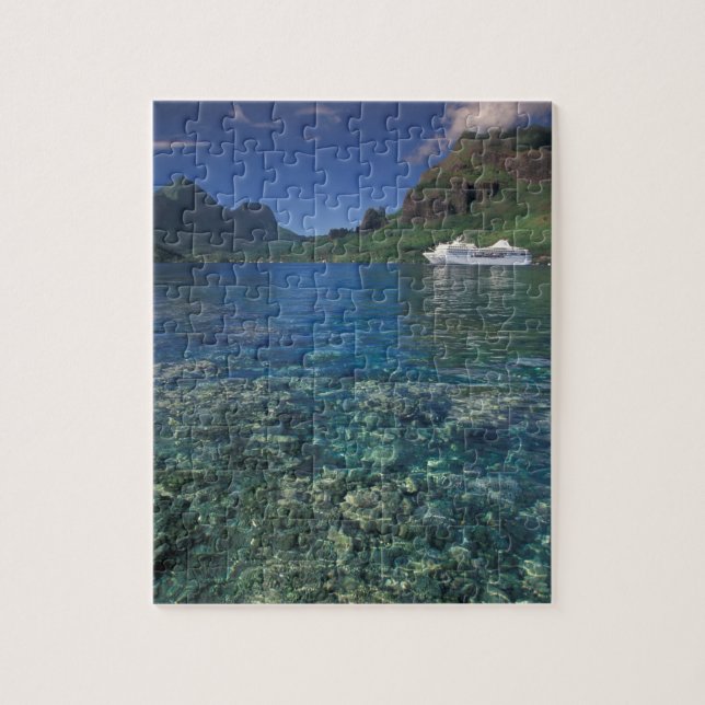 Puzzle Polynésie française, Moorea. Cooks Bay. Navire de  (Vertical)