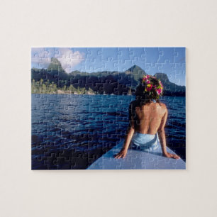 Puzzle Polynésie française, Moorea. Femme qui aime la v