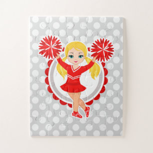 Puzzle Pom-pom girl - Blonde Rouge mignonne